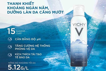 Thành phần của xịt khoáng Vichy Mineralizing Thermal Water