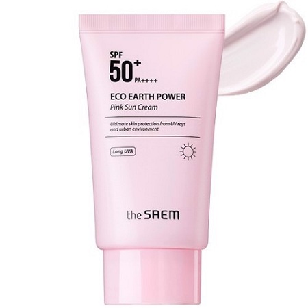 Kem chống nắng The Saem Eco Earth Power Pink SPF 50+ PA++++ (màu hồng)