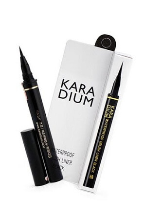 Kẻ Mắt Karadium Waterproof Brush Liner Black (Vỏ Trắng)