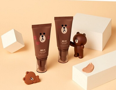 Kem nền Missha Perfect Cover BB Cream [Line Friends Edition – Gấu Brown] SPF42/PA+++