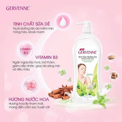 Công dụng sữa tắm Gervenne