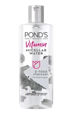 Nước tẩy trang Pond’s Vitamin Micellar Water D-TOXX Charcoal (màu đen)