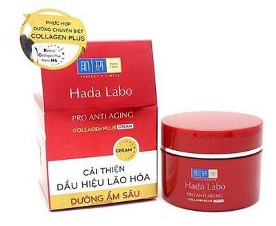 Kem dưỡng ẩm Hada Labo Pro Anti Aging Collagen Plus Cream chống lão hoá da