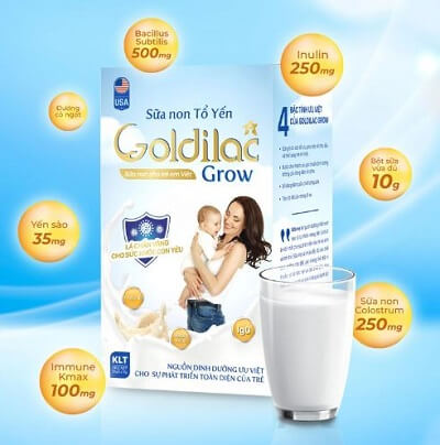 Cách phân biệt sữa non Goldilac Grow tổ yến chính hãng